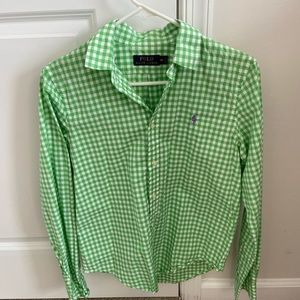 Gingham Polo Ralph Lauren button up blouse